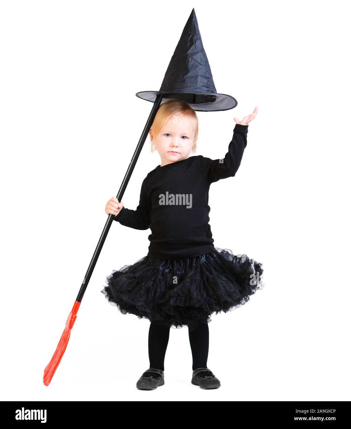 Maedchen, Kind, feiert Halloween, Hexe, Kostuem Stock Photo - Alamy