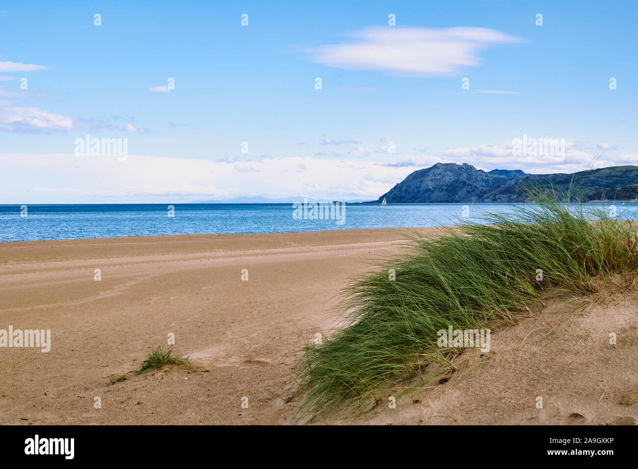 summer view in laredo walking on the beach Stock Photo - Alamy
