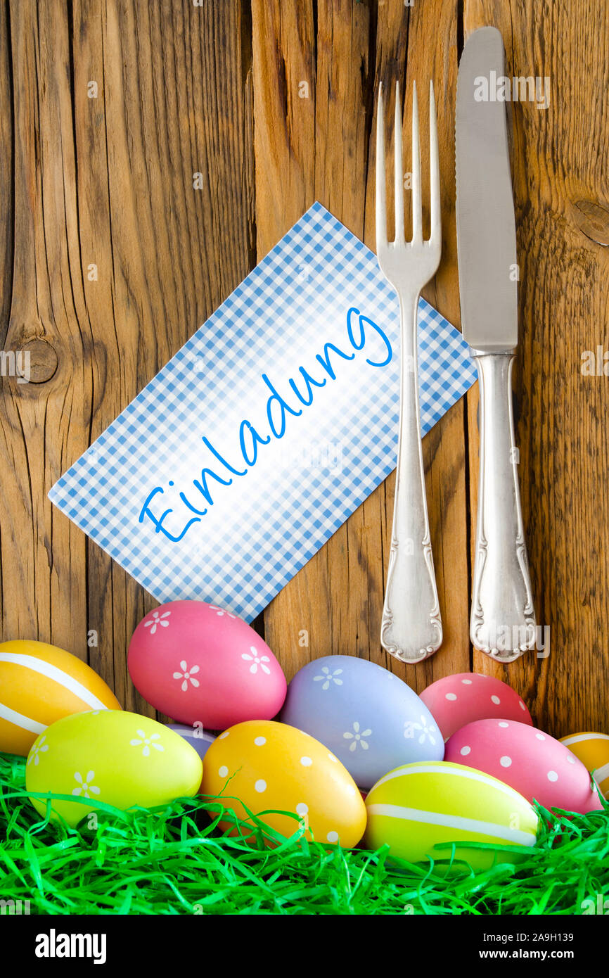 German Invitation Card Stock Photo Alamy