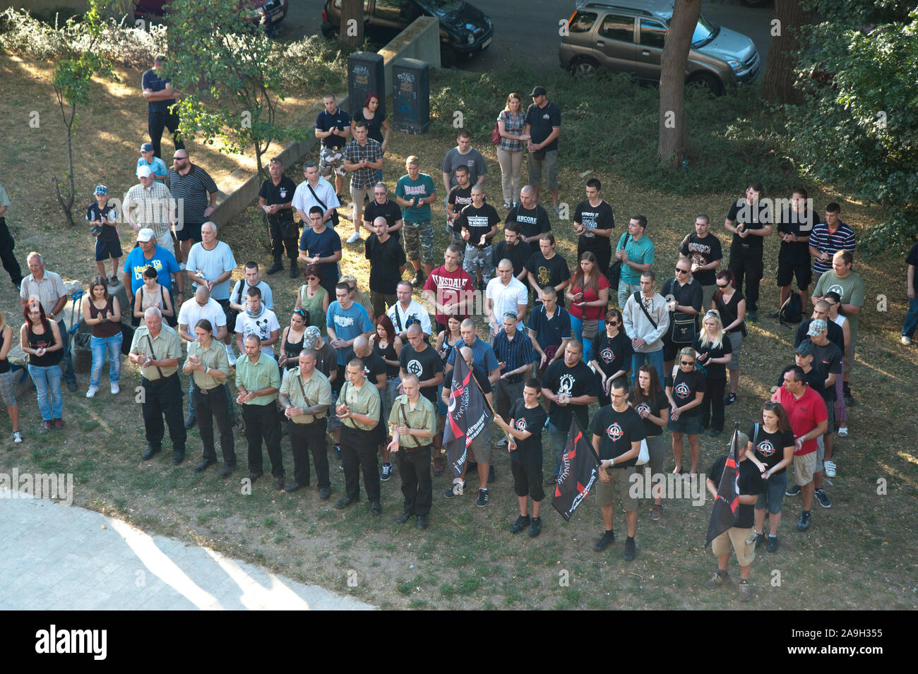 Budapest, Neonazi-Kundgebung Stock Photo