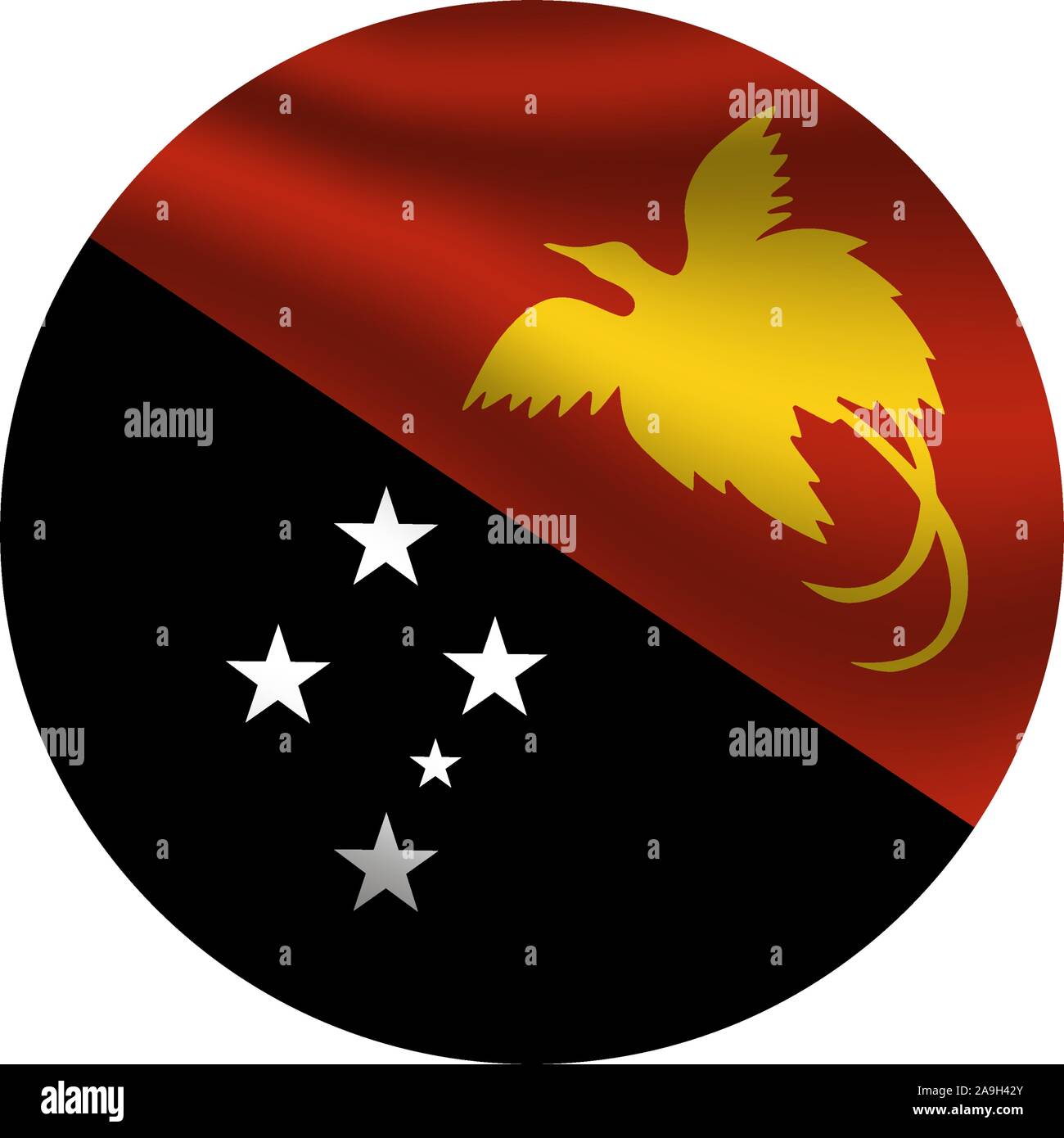 Beautiful national flag of Independent State of Papua New Guinea ...