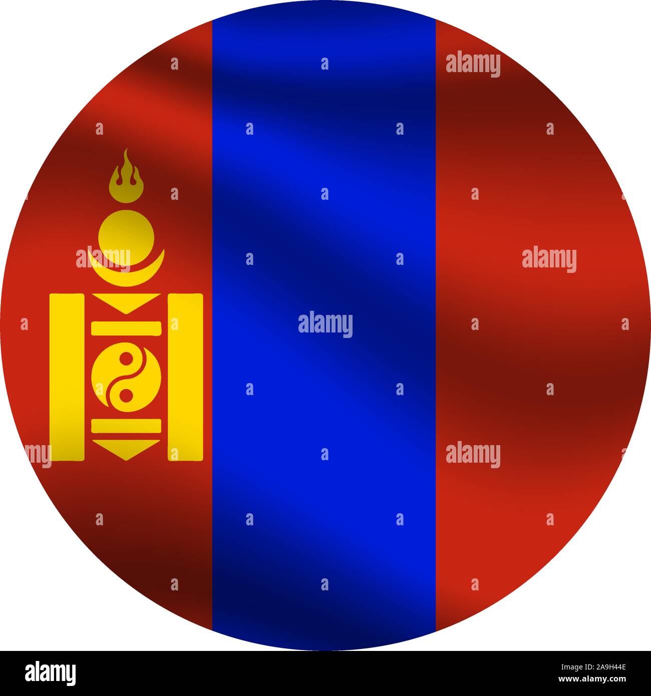 National flag of Mongolia. original colors and proportion. Simply ...