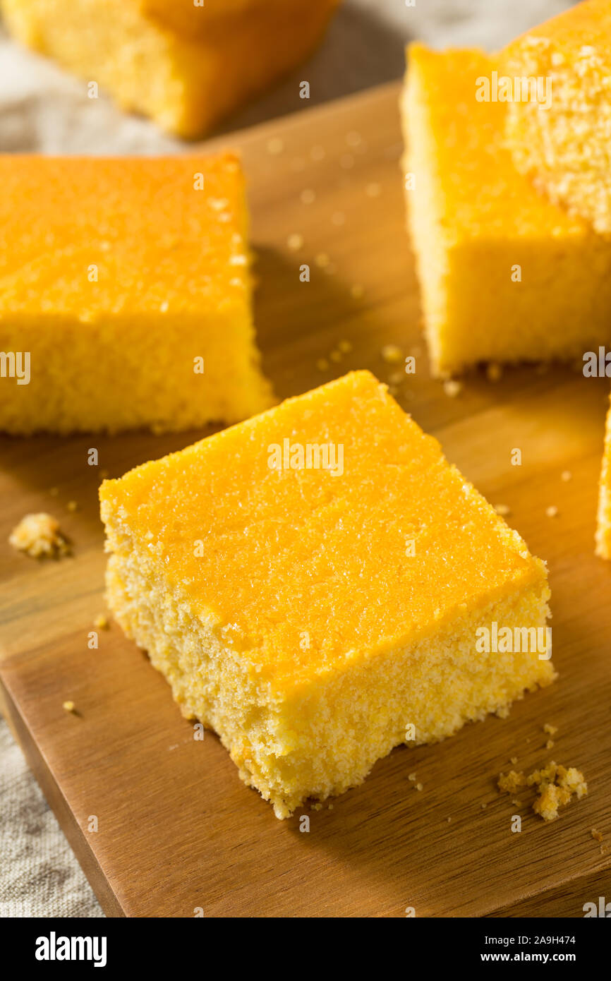 Homemade Cut Up Cornbread Ready to Eat Stock Photo Alamy