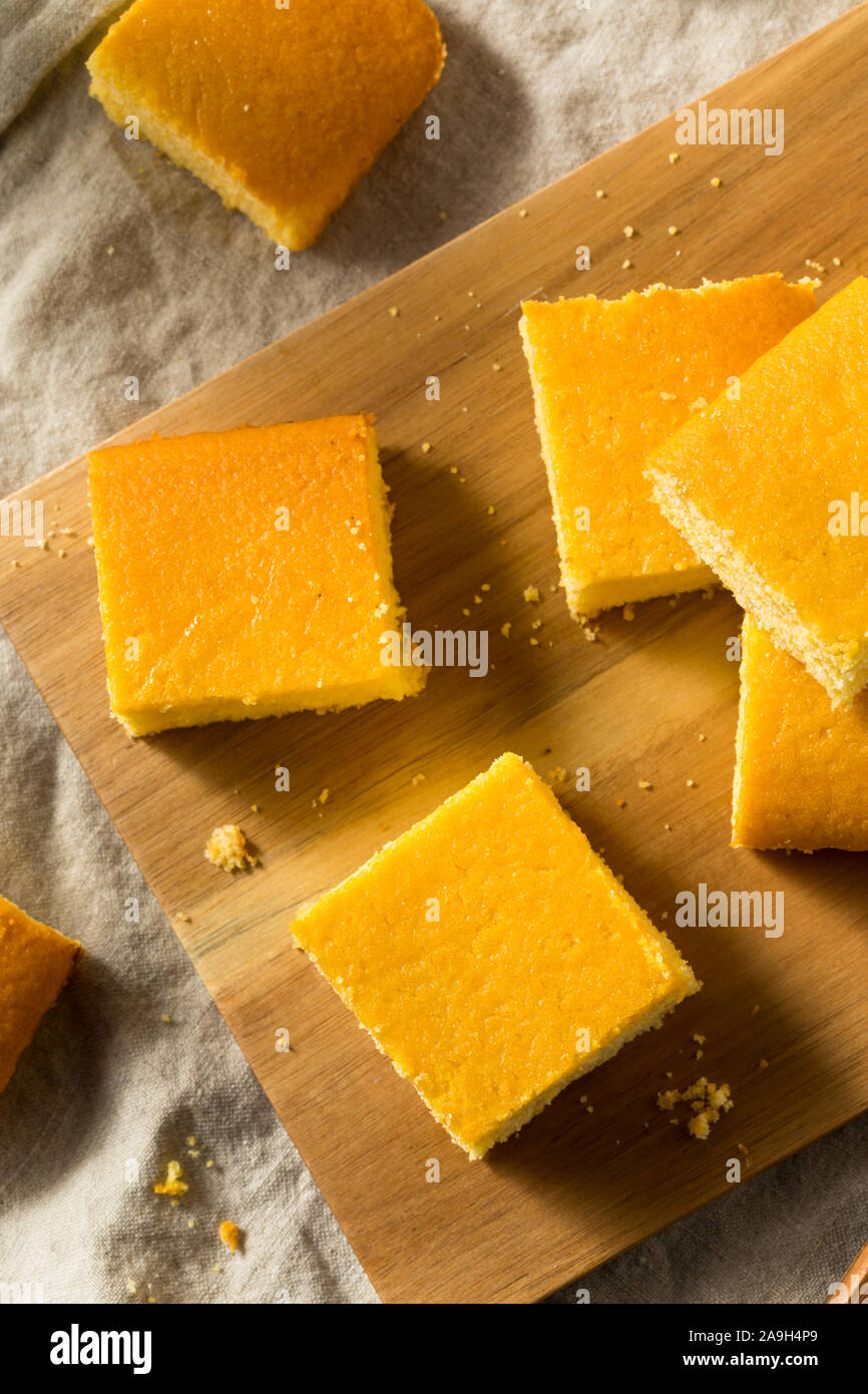 Homemade Cut Up Cornbread Ready to Eat Stock Photo Alamy