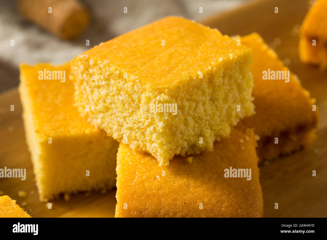 Homemade Cut Up Cornbread Ready to Eat Stock Photo Alamy