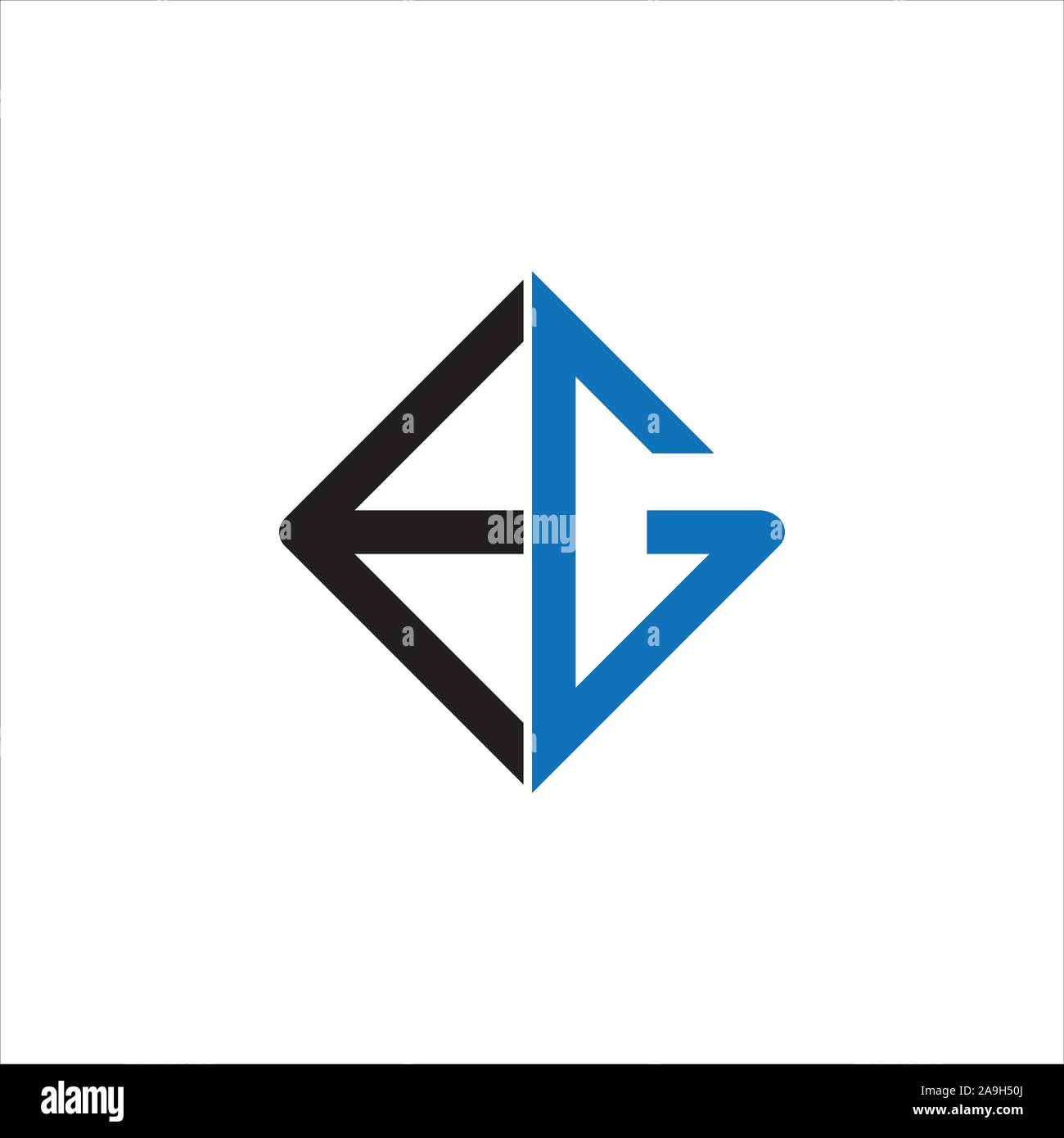 Letter  eg or ge logo vector logo design Stock Vector