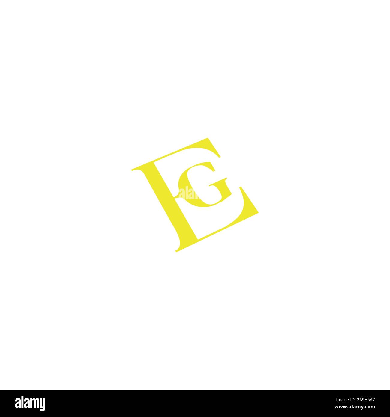 Letter  eg or ge logo vector logo design Stock Vector