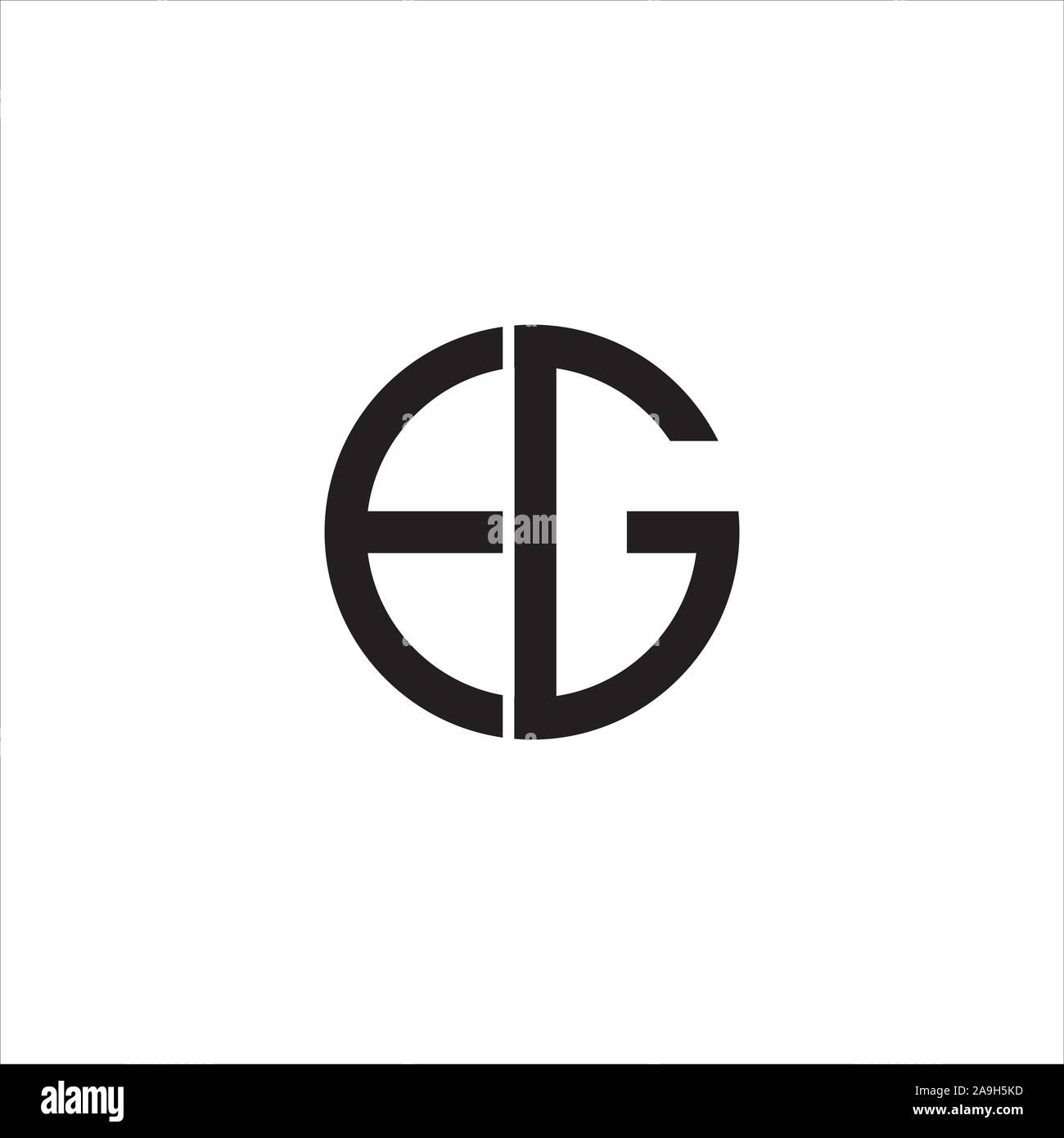 Letter eg or ge logo vector logo design Stock Vector Image & Art - Alamy