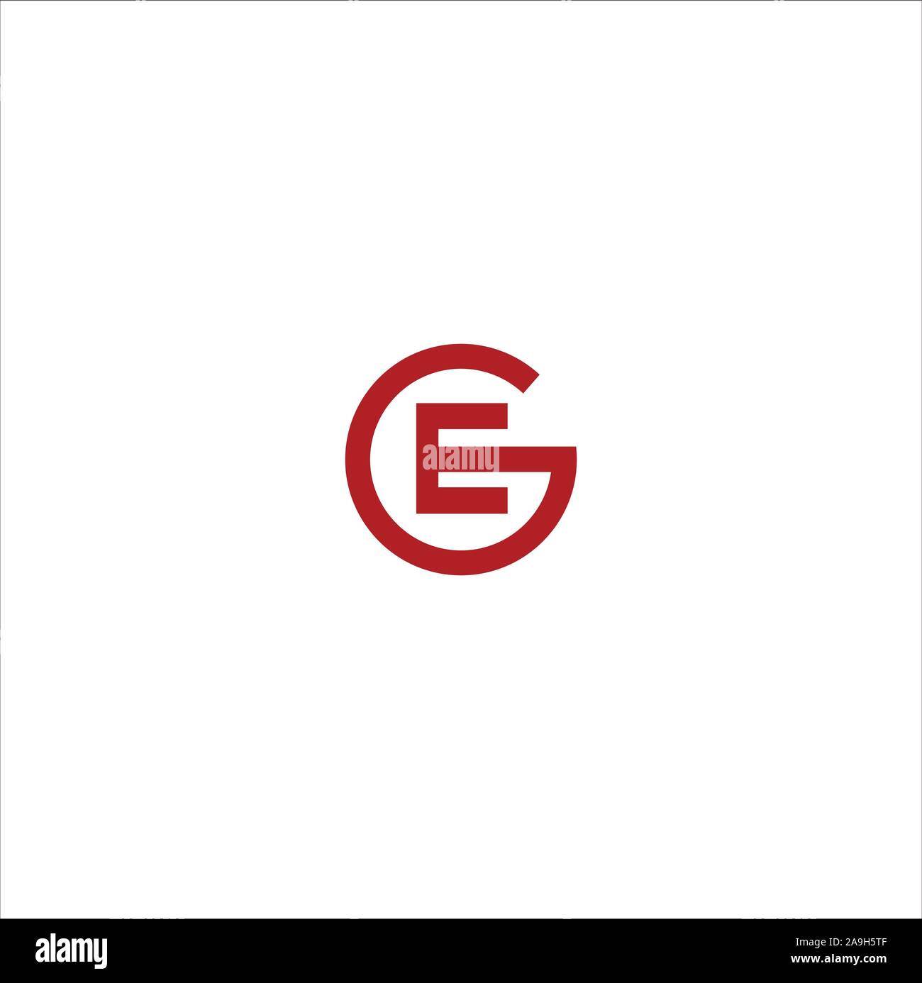 Letter  eg or ge logo vector logo design Stock Vector