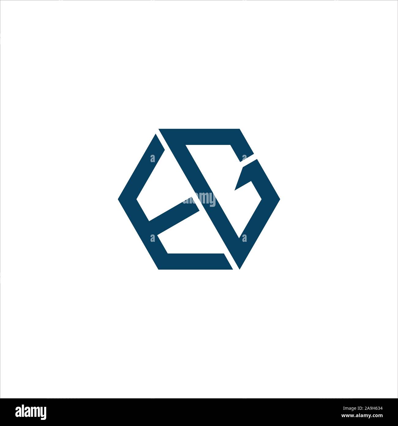 Letter eg or ge logo vector logo design Stock Vector