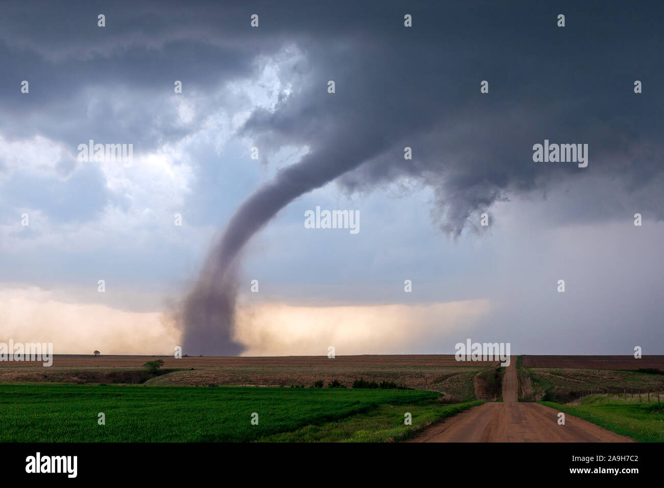 Tornado near McCook, Nebraska, USA Stock Photo