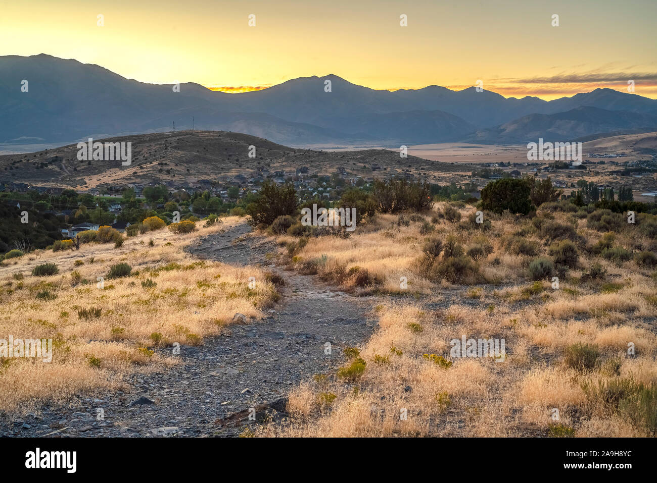 Valley trail winding through hi-res stock photography and images - Alamy