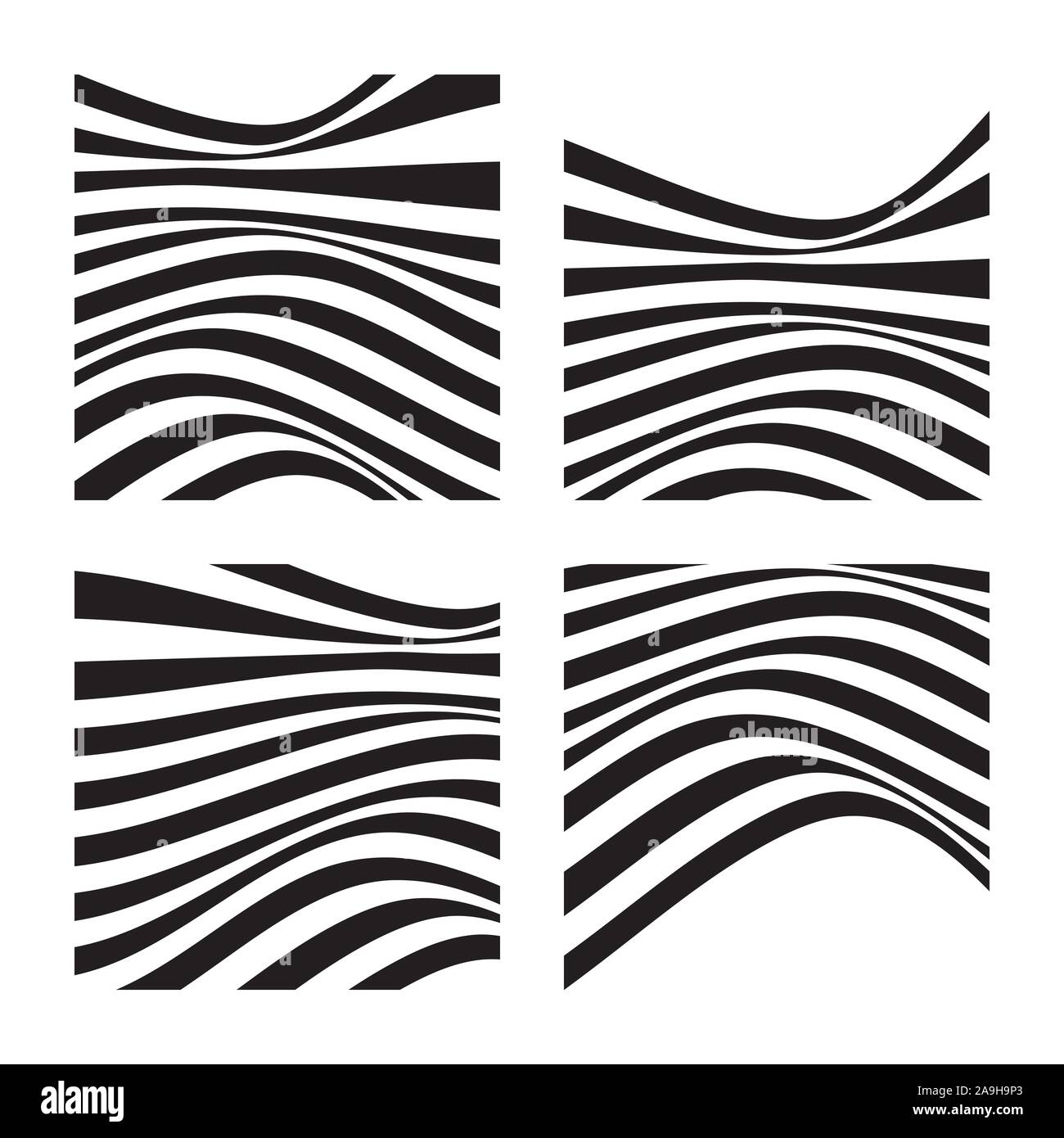 Abstract backgrounds with wavy lines. Black wavy lines on white background. Minimalist black and