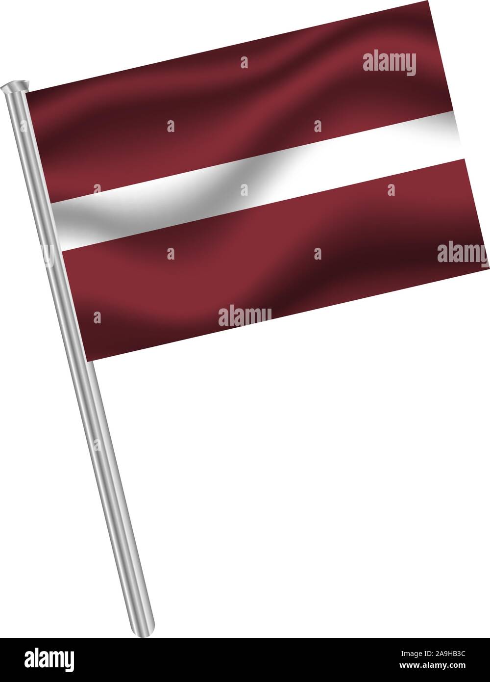National flag of Republic of Latvia. original colors and proportion. Simply vector illustration, from countries flag set. Stock Vector