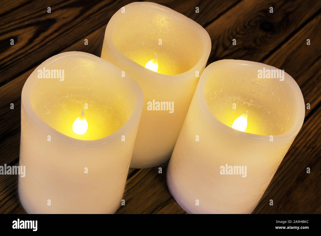 LED Candles Stock Photo Alamy
