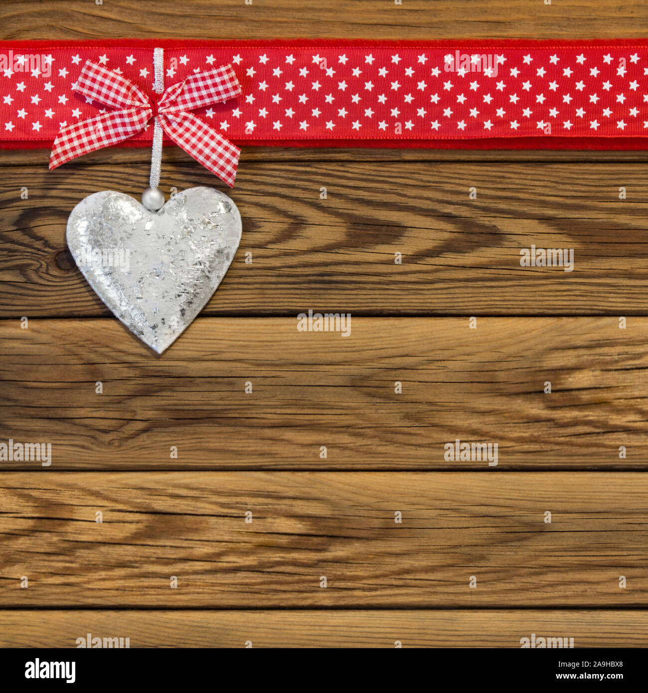 Christmas - decorations - background and heart Stock Photo - Alamy