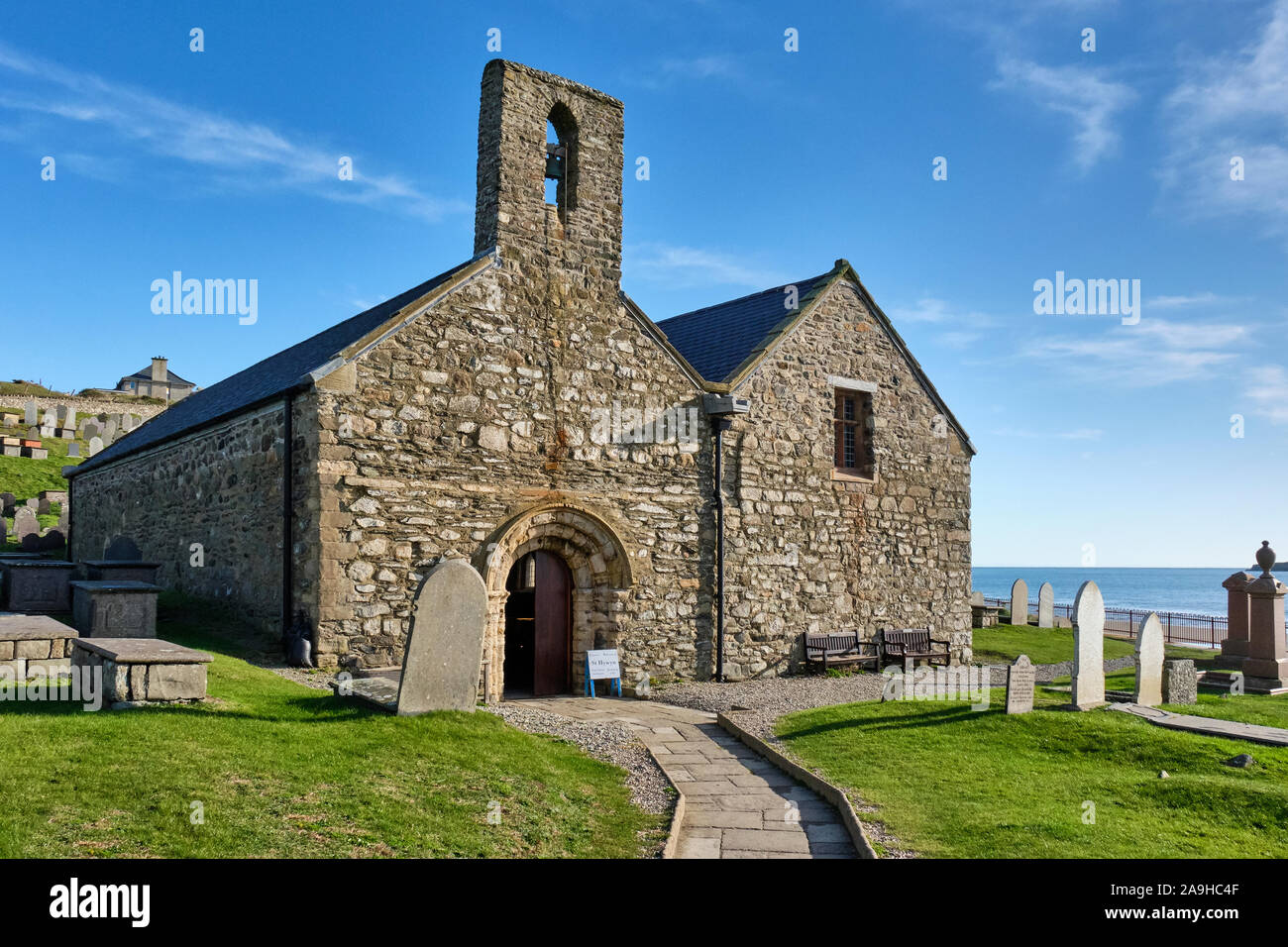 St Hywyn Church, Aberdaron, Gwynedd, Wales Stock Photo