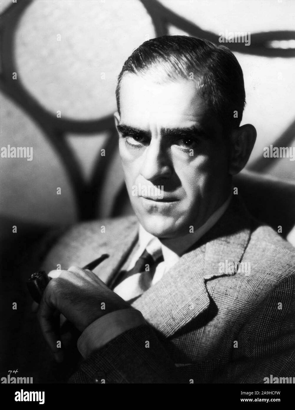BORIS KARLOFF circa 1934 Universal Pictures Portrait Stock Photo