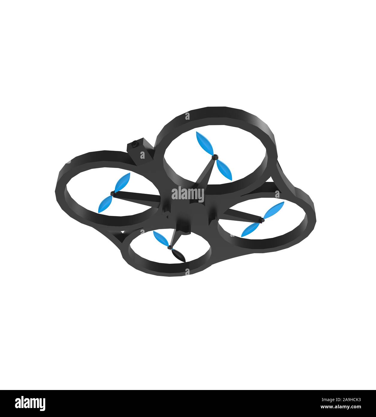 Drone isolated on white 3D Rendering Stock Photo - Alamy