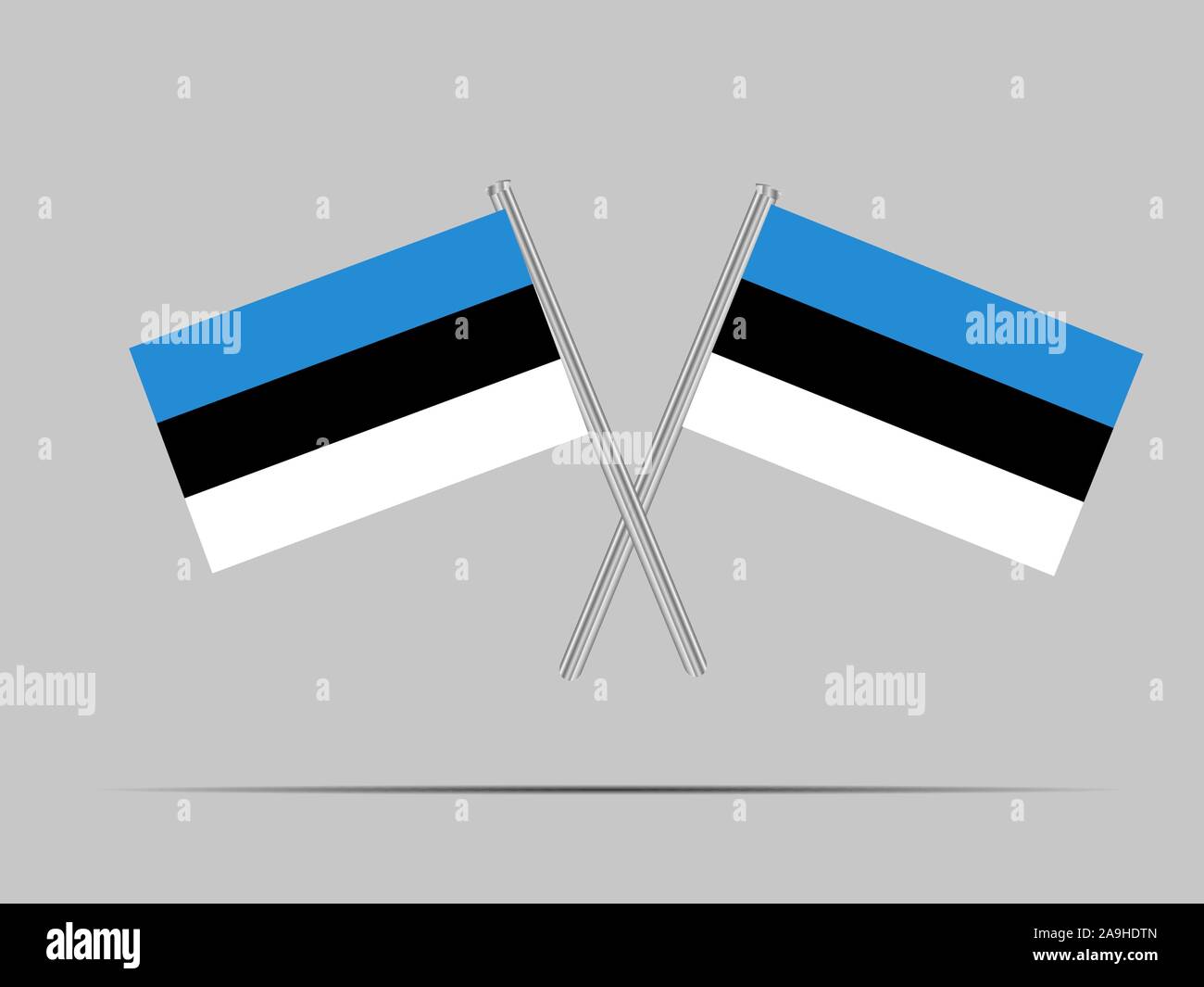 National flag of Republic of Estonia. original colors and proportion. Simply vector illustration, from countries flag set. Stock Vector
