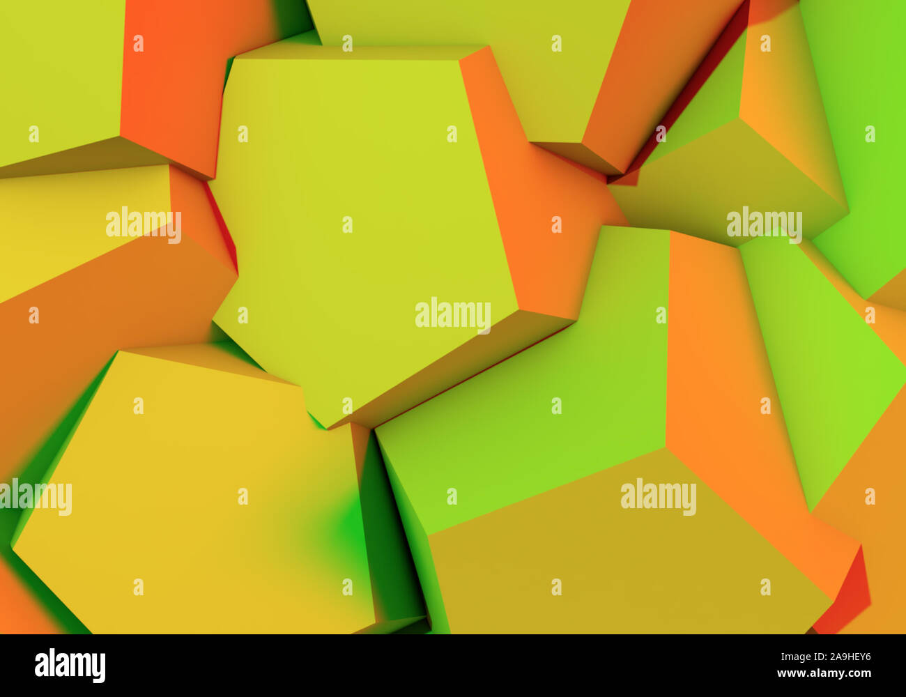 Abstract background with 3d shapes and vibrant colors Stock Photo - Alamy