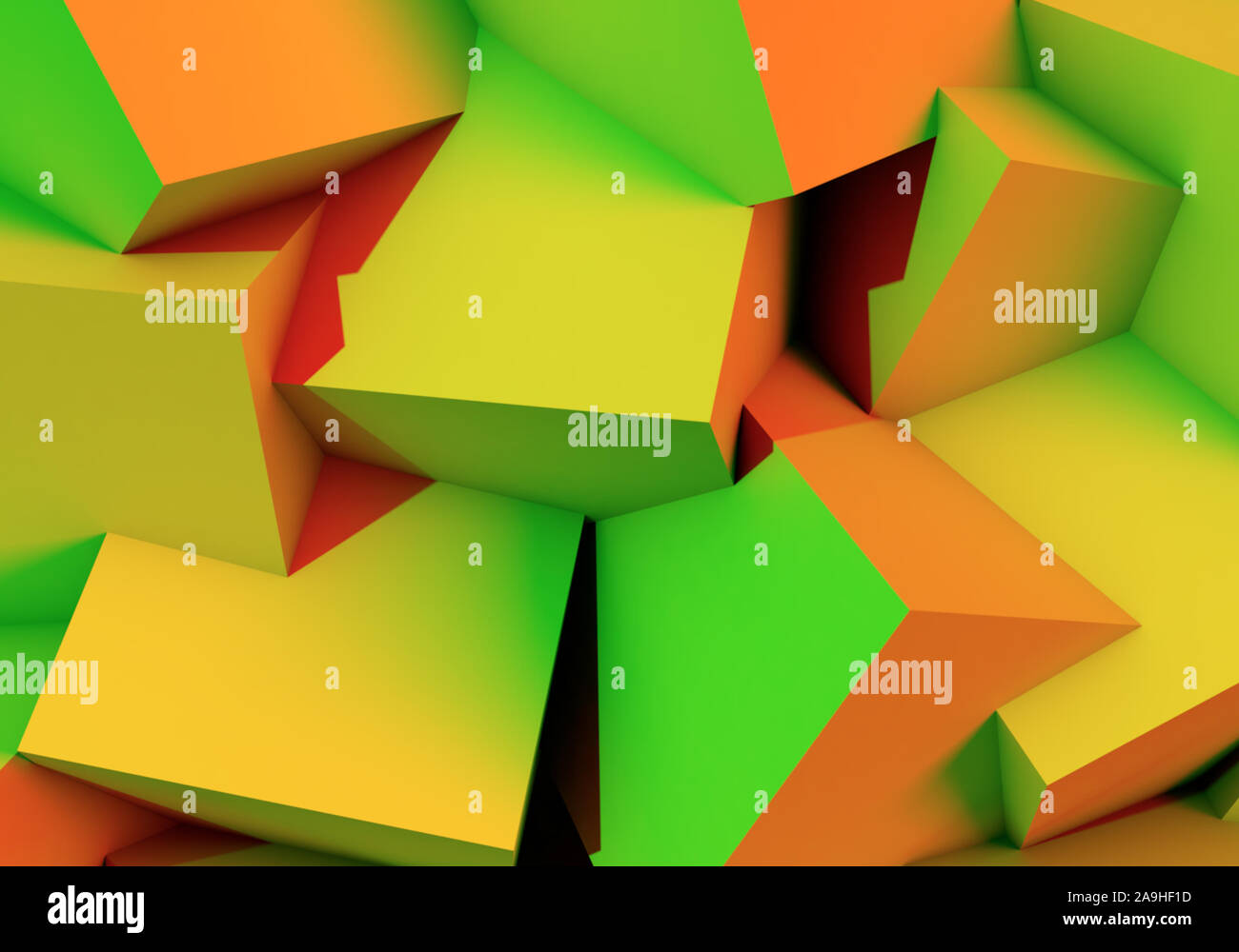 Abstract background with 3d shapes and vibrant colors Stock Photo - Alamy
