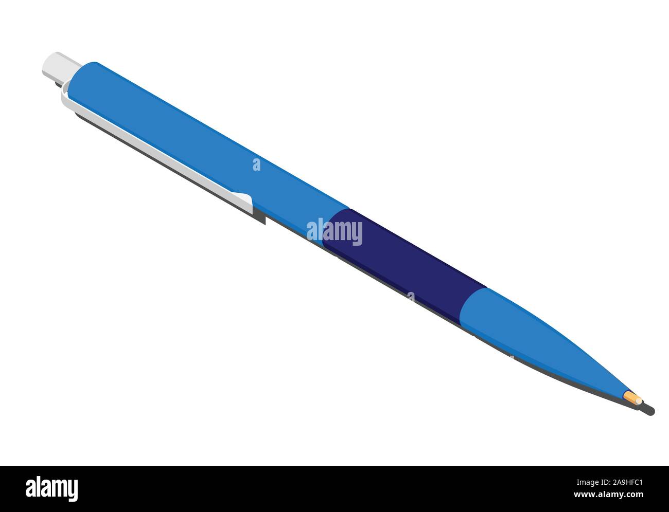 Ball-point pen isometric icon with flat colors Stock Vector Image & Art ...