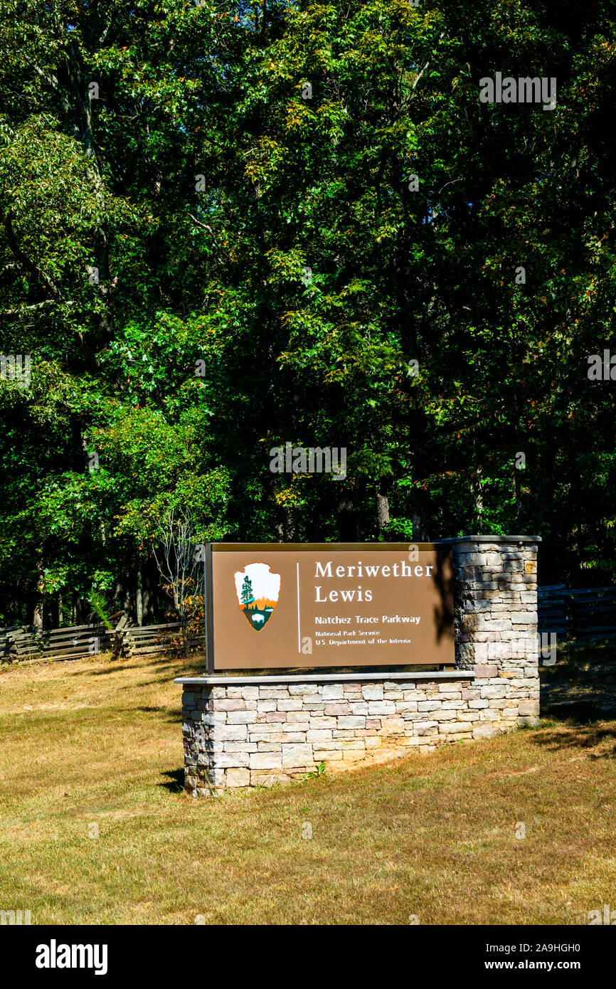 Meriwether lewis natchez trace parkway hi-res stock photography and ...