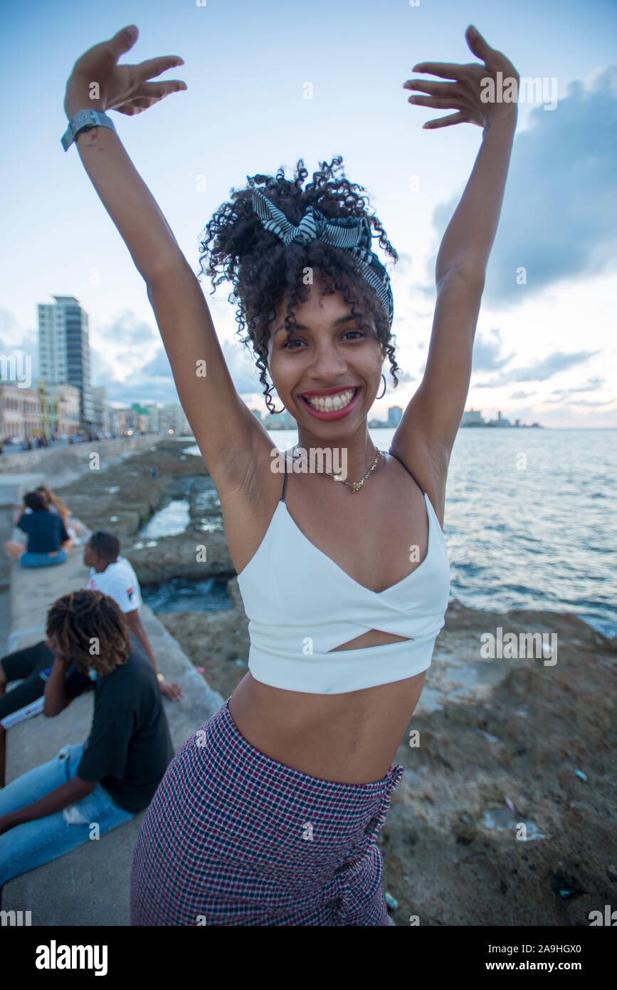 Young beautiful latin woman air hi-res stock photography and images - Alamy