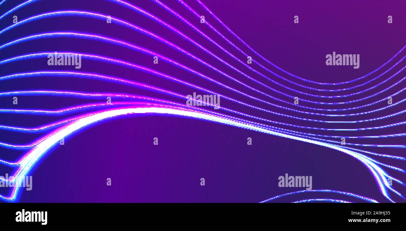 Neon lines background with glowing 80s new retro synthwave style Stock ...
