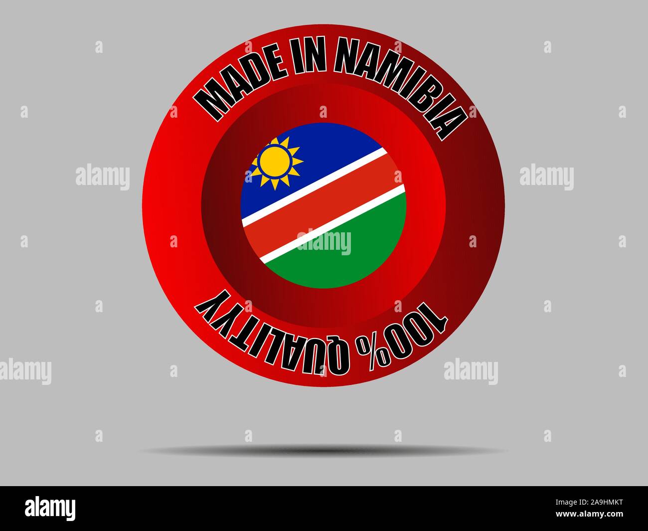 National flag of Republic of Namibia. original colors and proportion. Simply vector illustration eps10, from countries flag set. Stock Vector