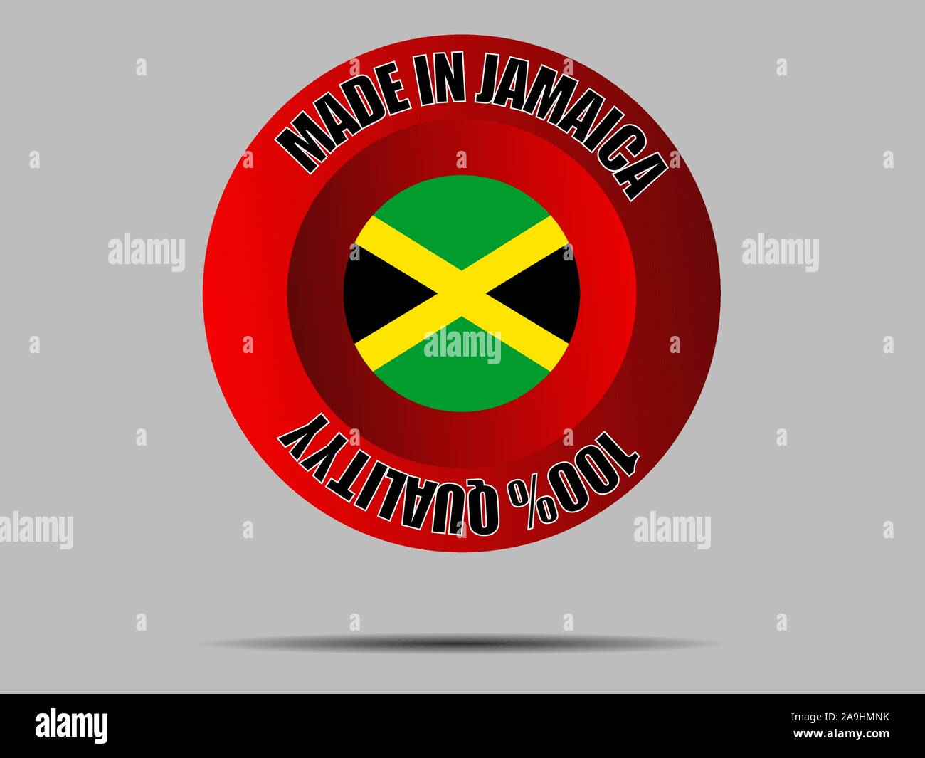 National flag of Jamaica . original colors and proportion. Simply vector illustration, from