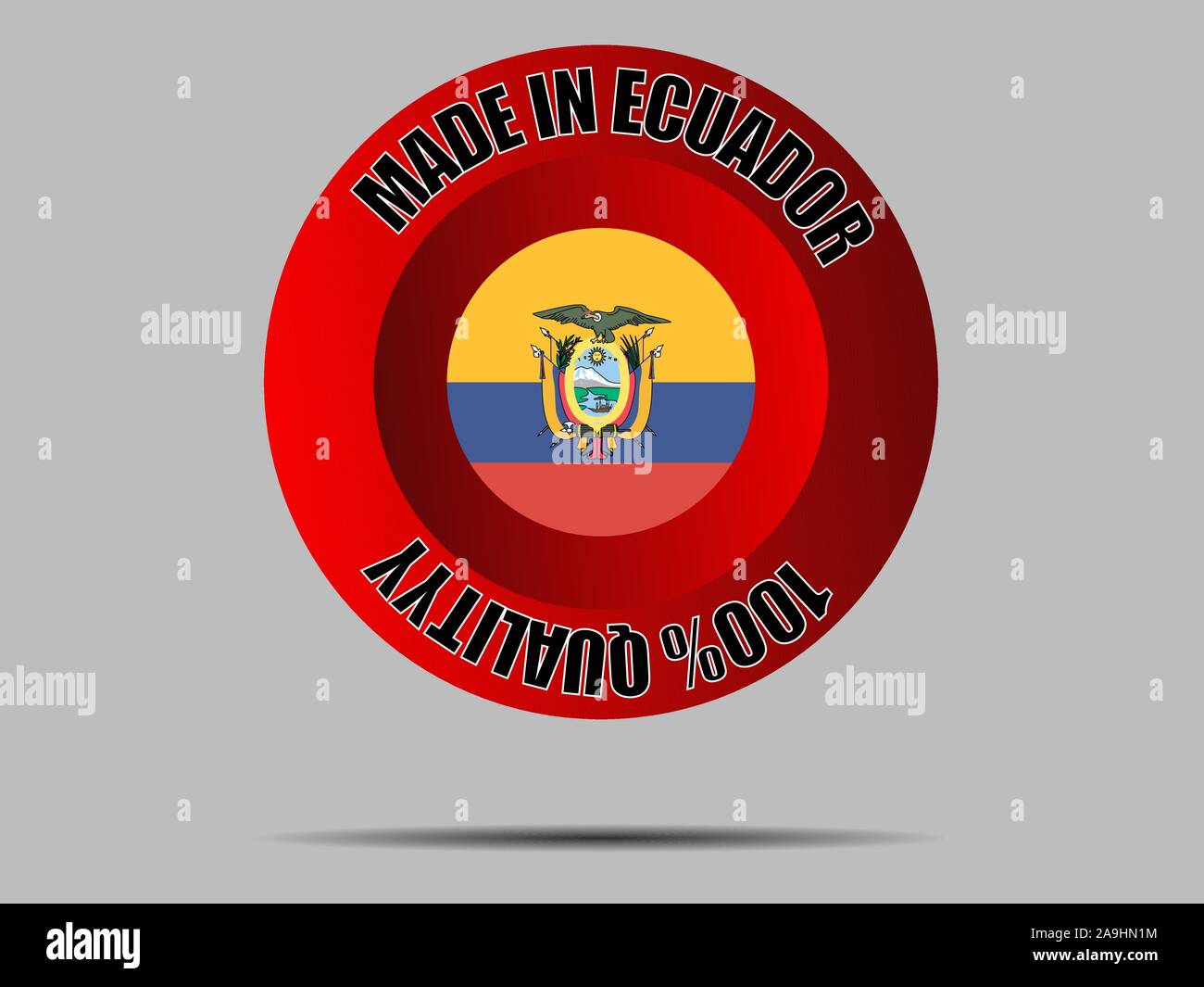 National flag of Republic of Ecuador. original colors and proportion ...
