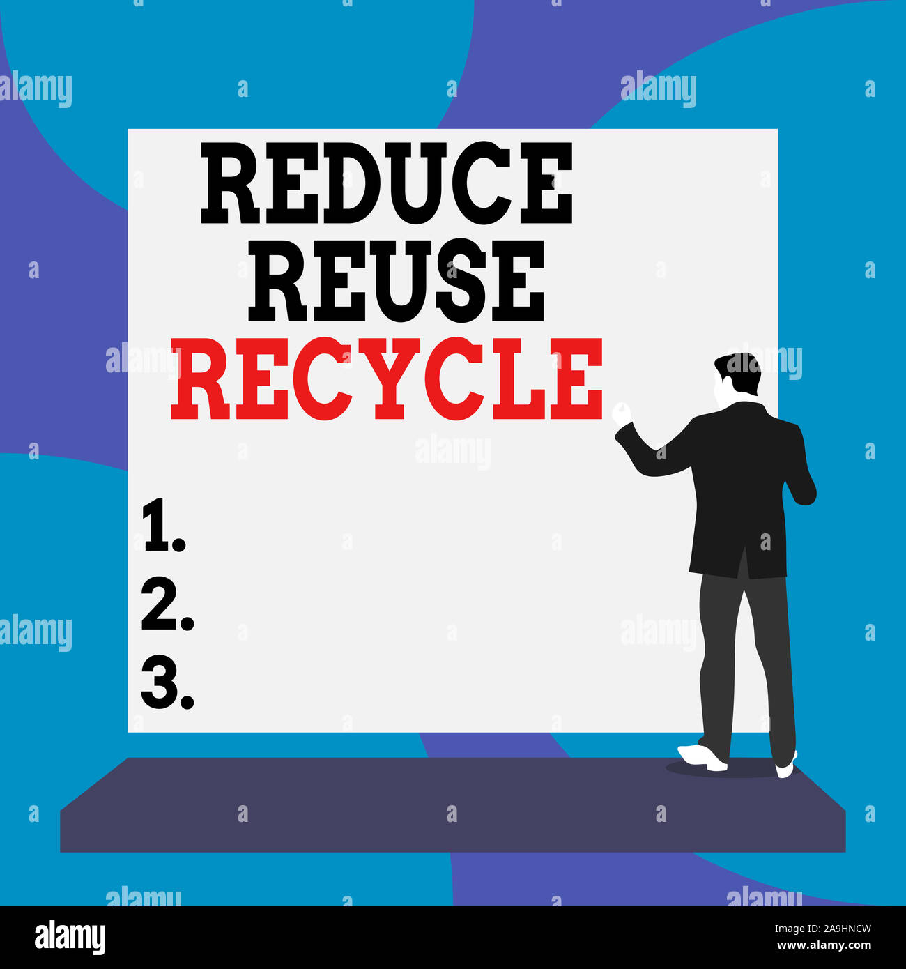 Conceptual hand writing showing Reduce Reuse Recycle. Concept meaning ...