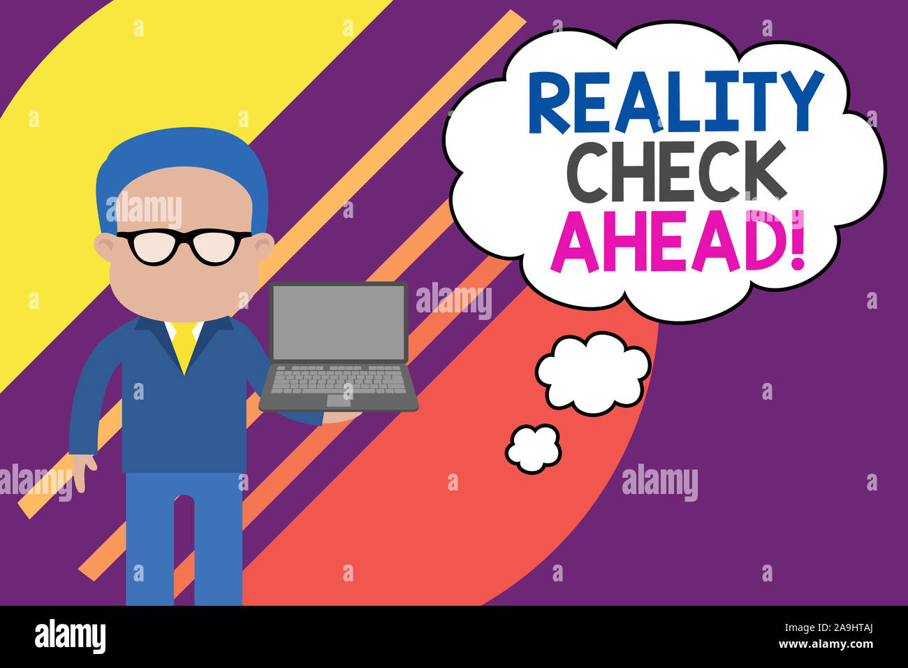 Handwriting text writing Reality Check Ahead. Conceptual photo makes ...