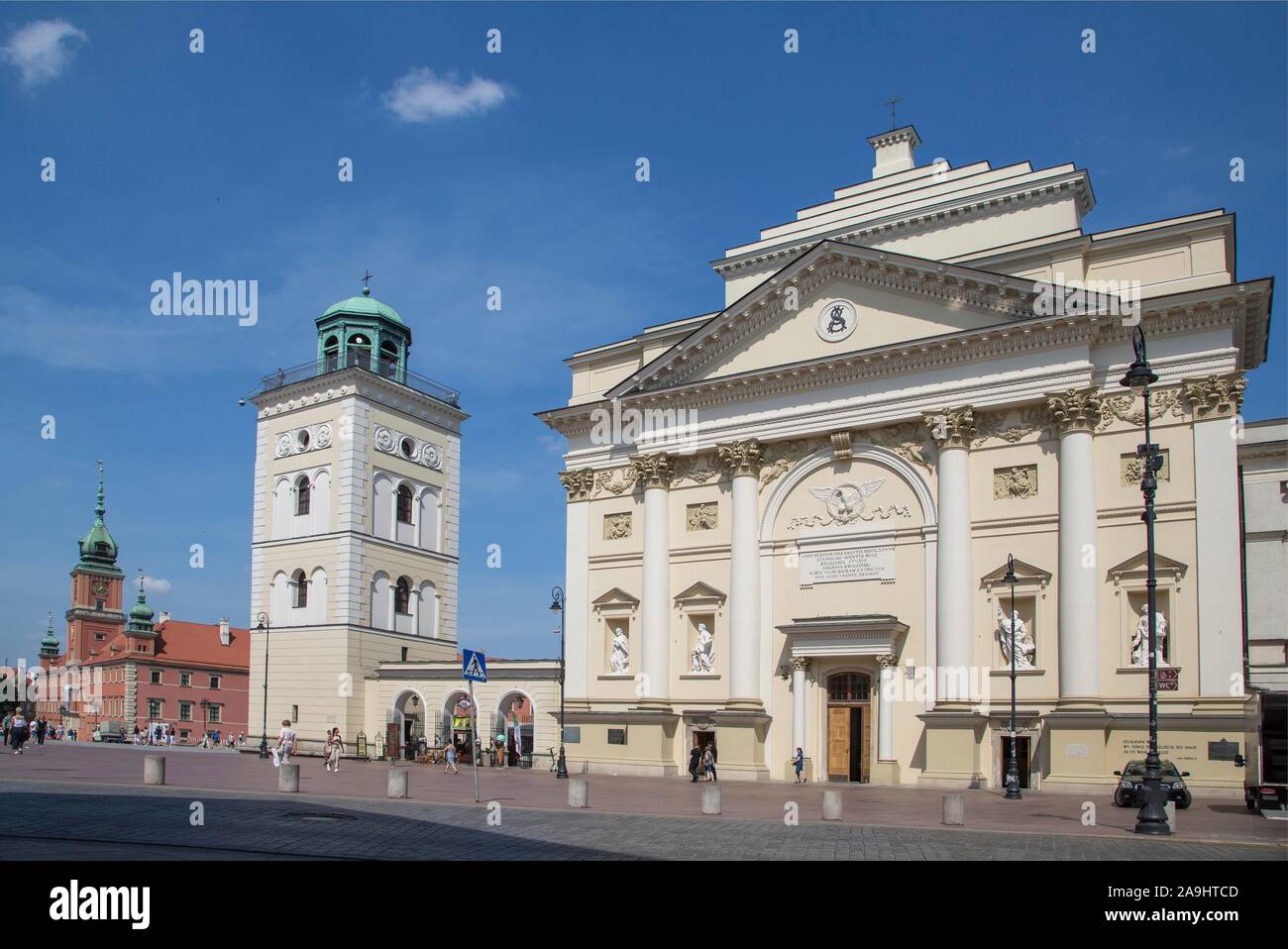 Anna Church, behind Warsaw Royal Castle, Old Town, Warsaw, Poland Stock Photo