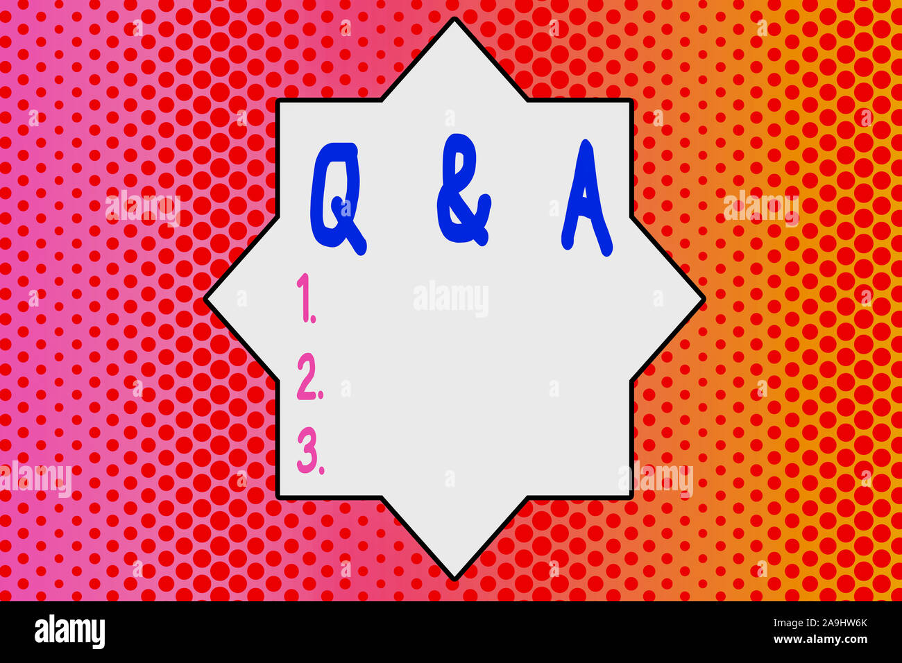 Writing note showing Q And A. Business concept for defined as questions ...