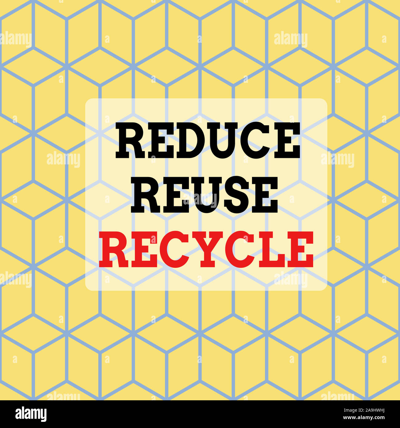 Text sign showing Reduce Reuse Recycle. Business photo showcasing ways ...