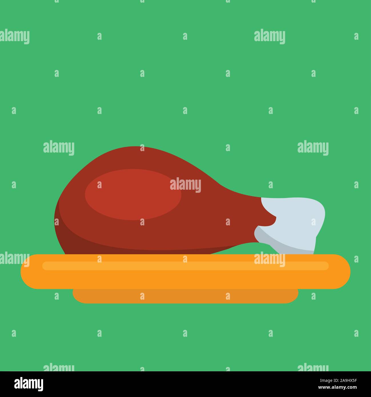 chicken thighs meat vector illustration Stock Vector
