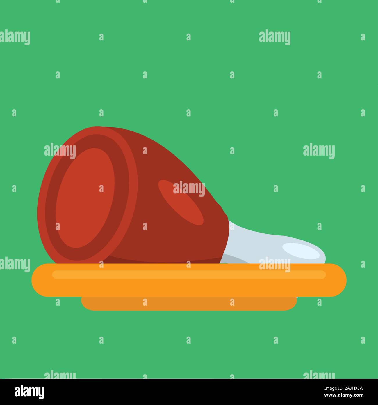 turkey thighs meat vector illustration Stock Vector