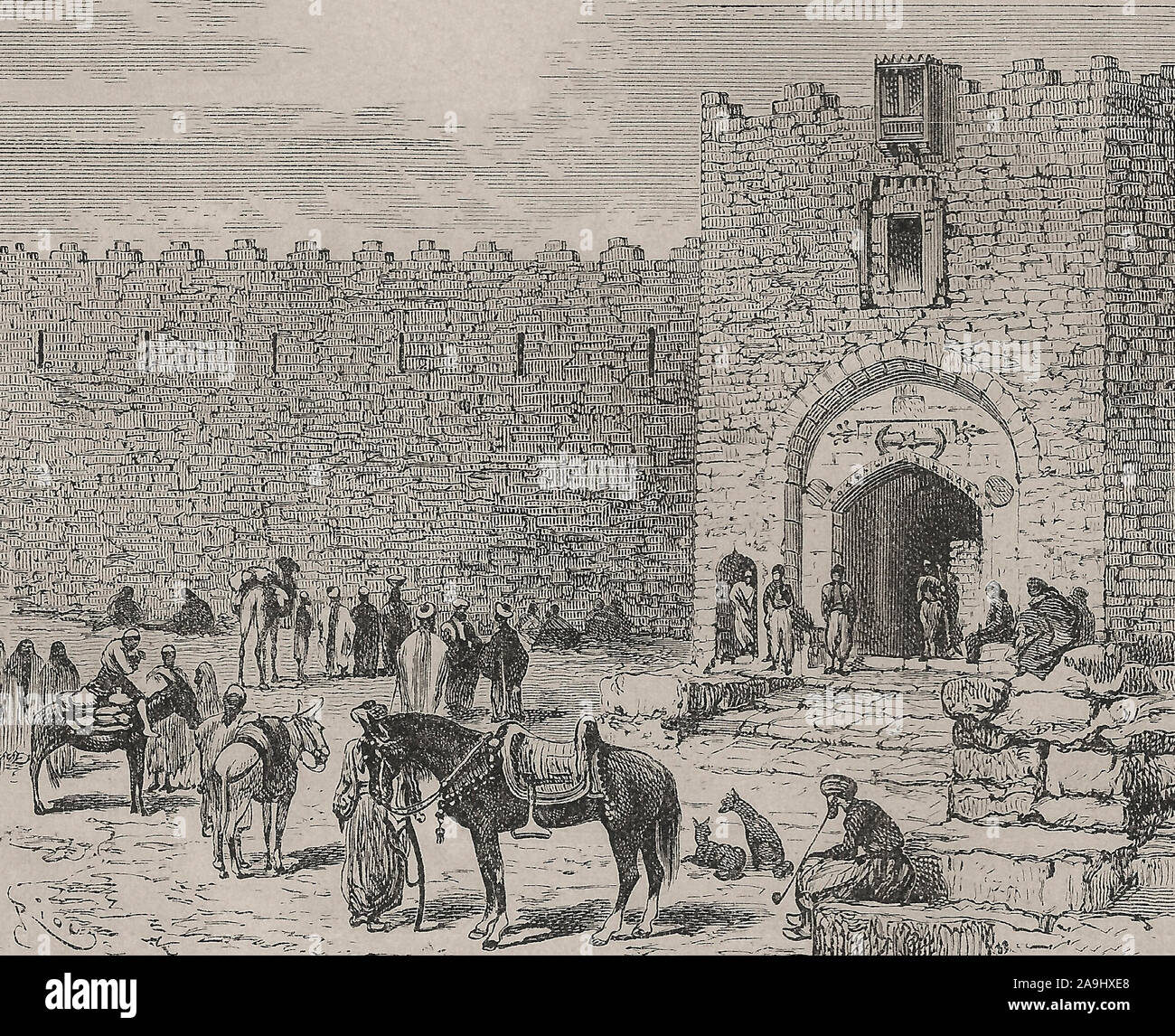 City Gate, Jaffa, Palestine, circa 1880 Stock Photo Alamy