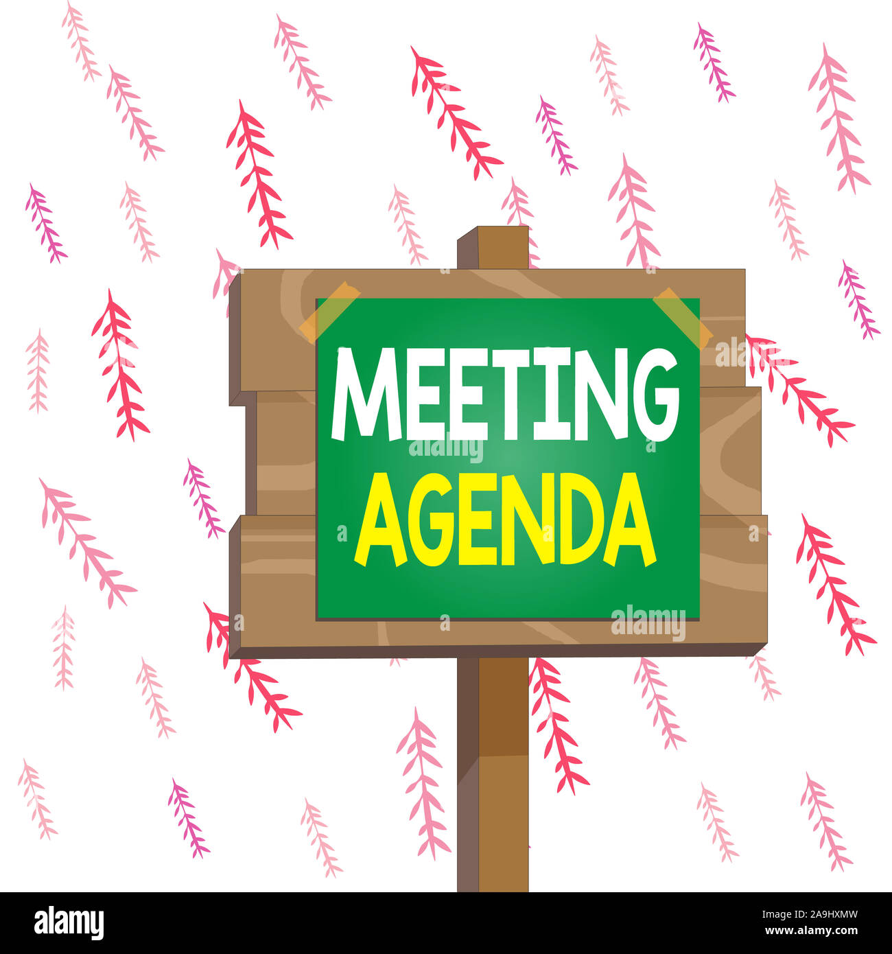 Handwriting text writing Meeting Agenda. Conceptual photo items that ...