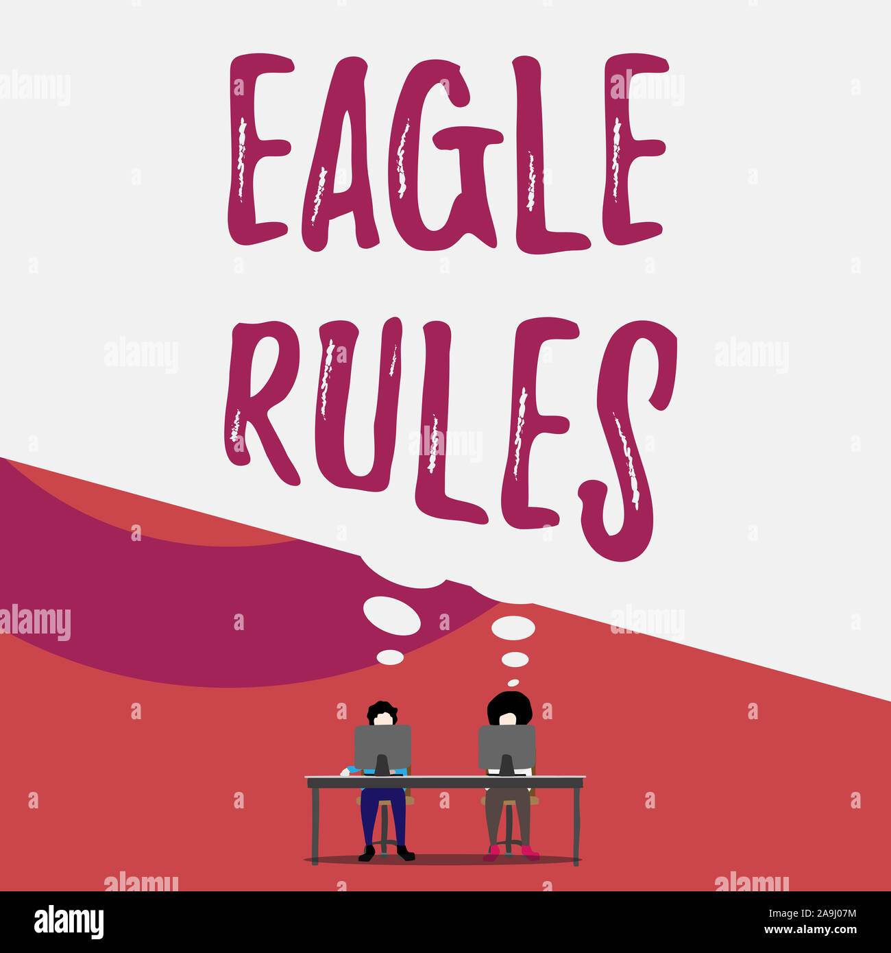 Handwriting text writing Eagle Rules. Conceptual photo a huge set of