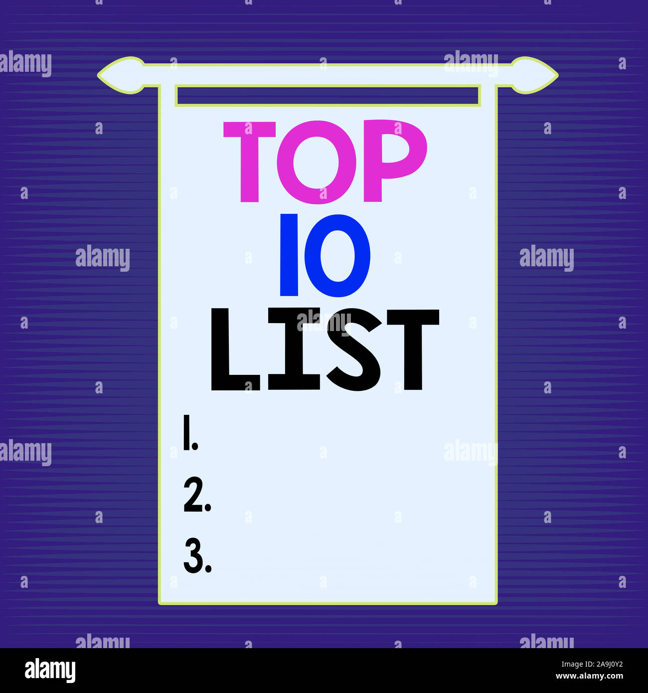 Top Notes List Writing note showing Top 10 List. Business concept for the ten most ...