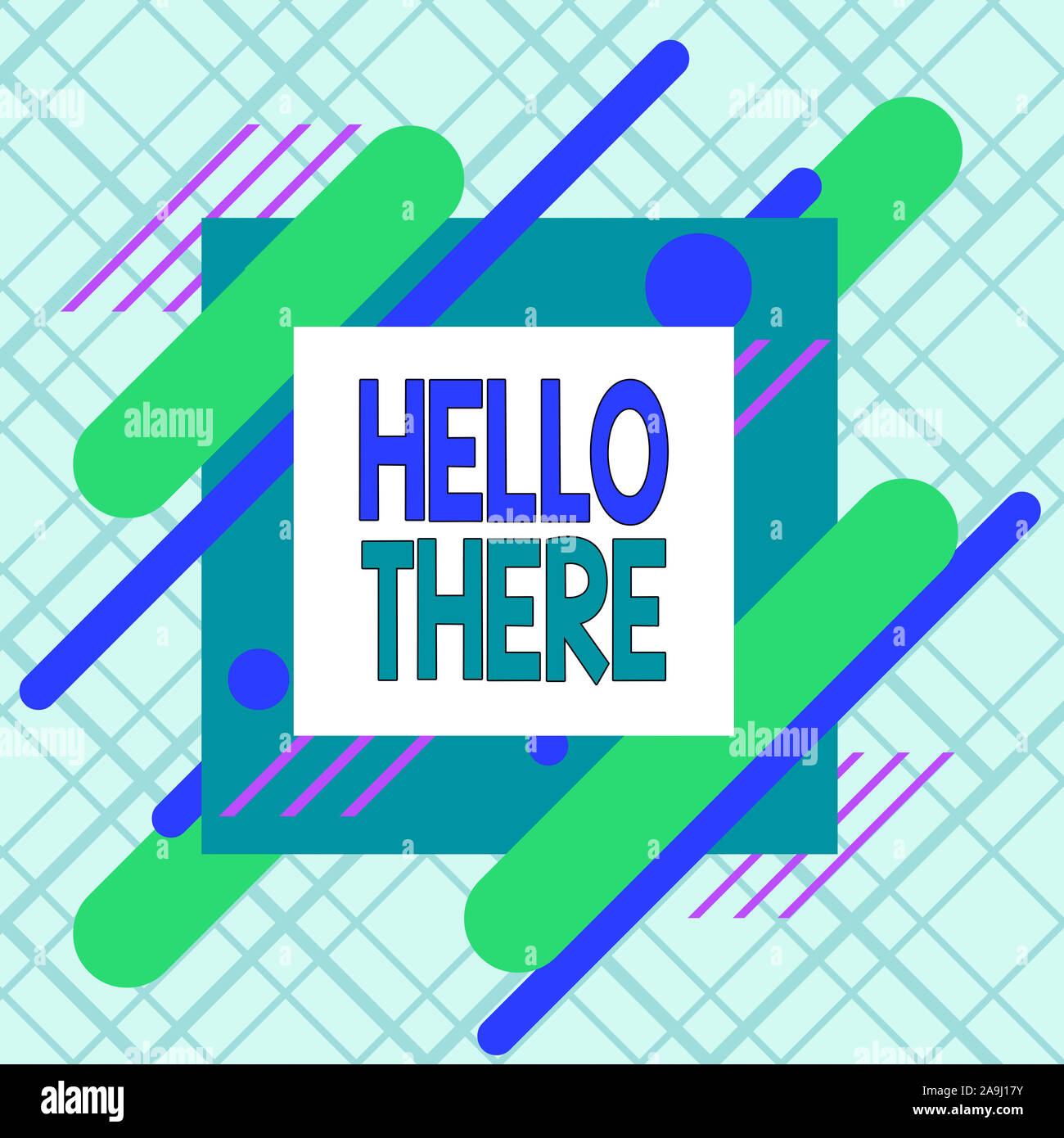 Writing note showing Hello There. Business concept for a way to get ...