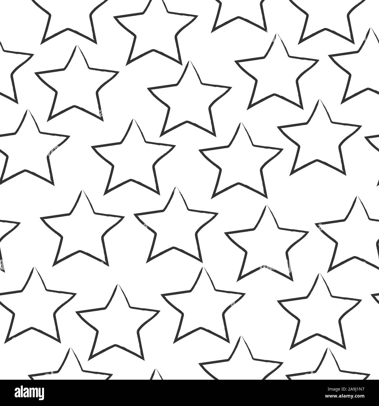Dark seamless doodle pattern Black and White Stock Photos & Images - Alamy