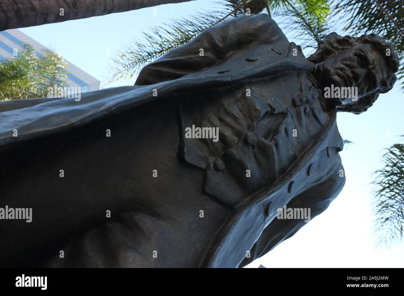 Statue of Ludwig Van Beethoven in Pershing Square downtown LA Stock Photo