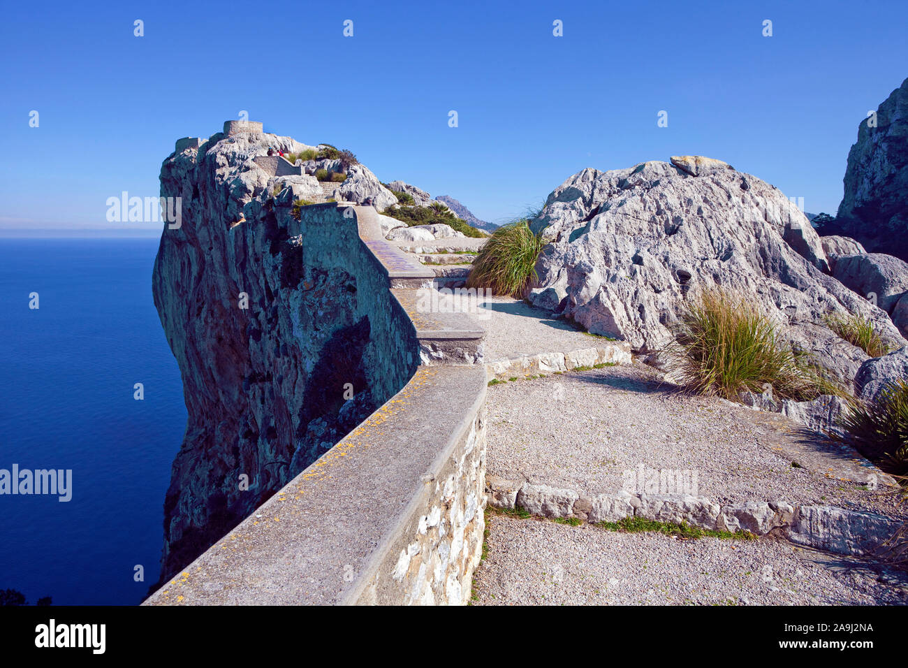View point Mirador de Mal Pas at the road to Cape Formentor, Mallorca, Balearic islands, Spain Stock Photo