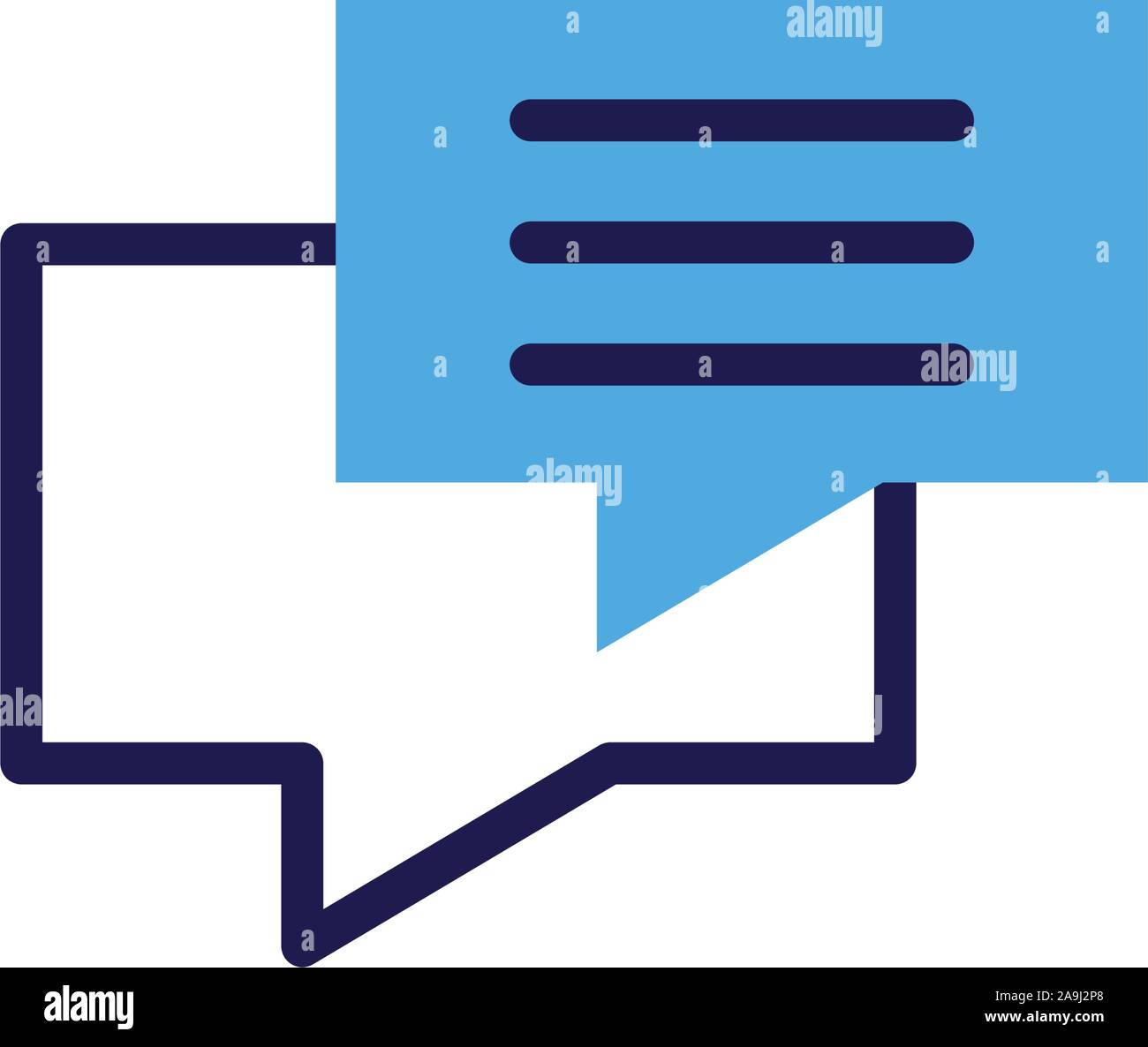 speech bubble on white background vector illustration design Stock ...