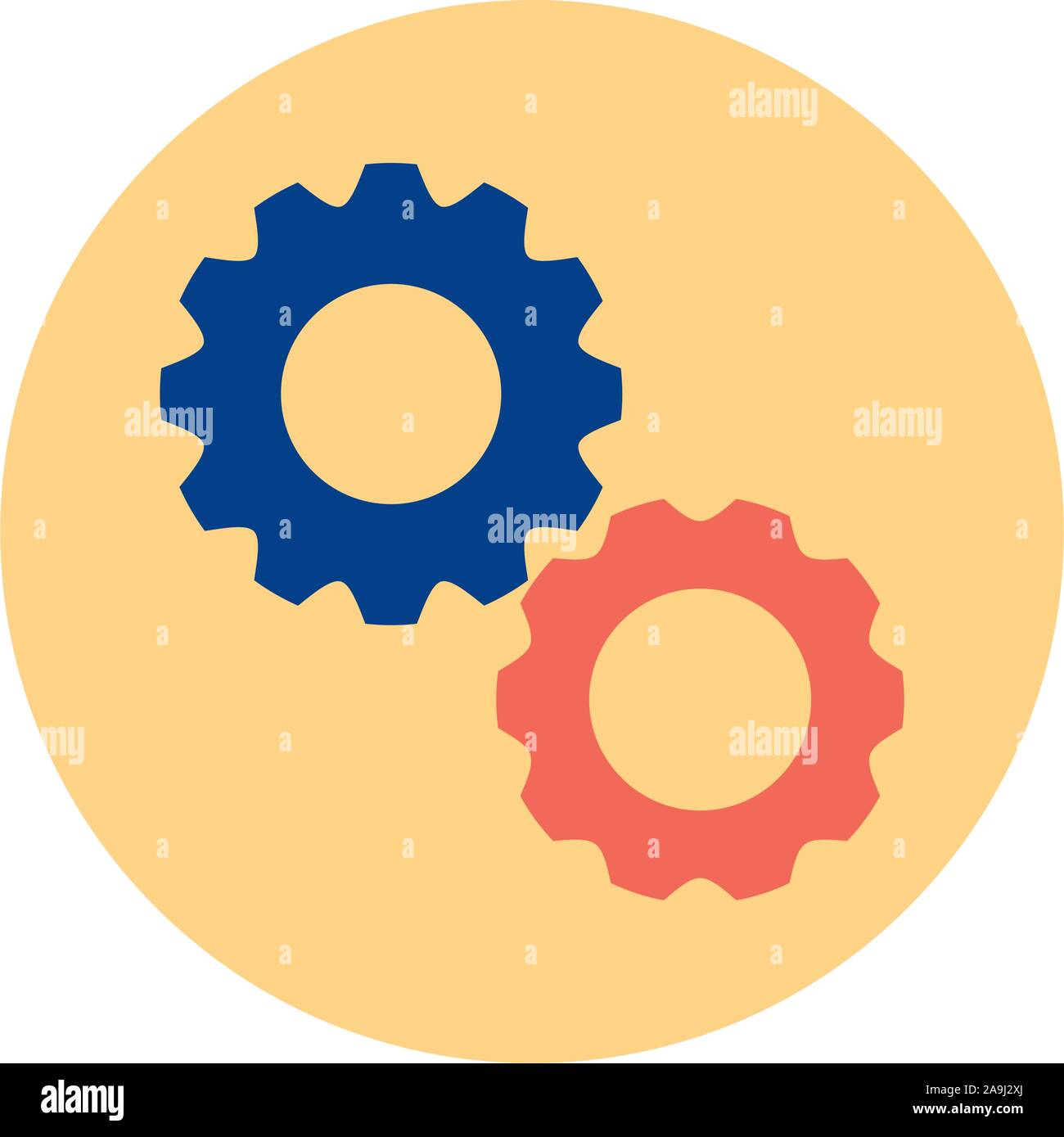 Isolated gears icon block vector design Stock Vector Image & Art - Alamy